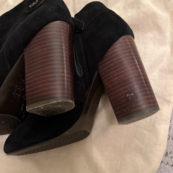 Tory Burch Fulton black suede ankle boots booties size 8 - Picture 10 of 13